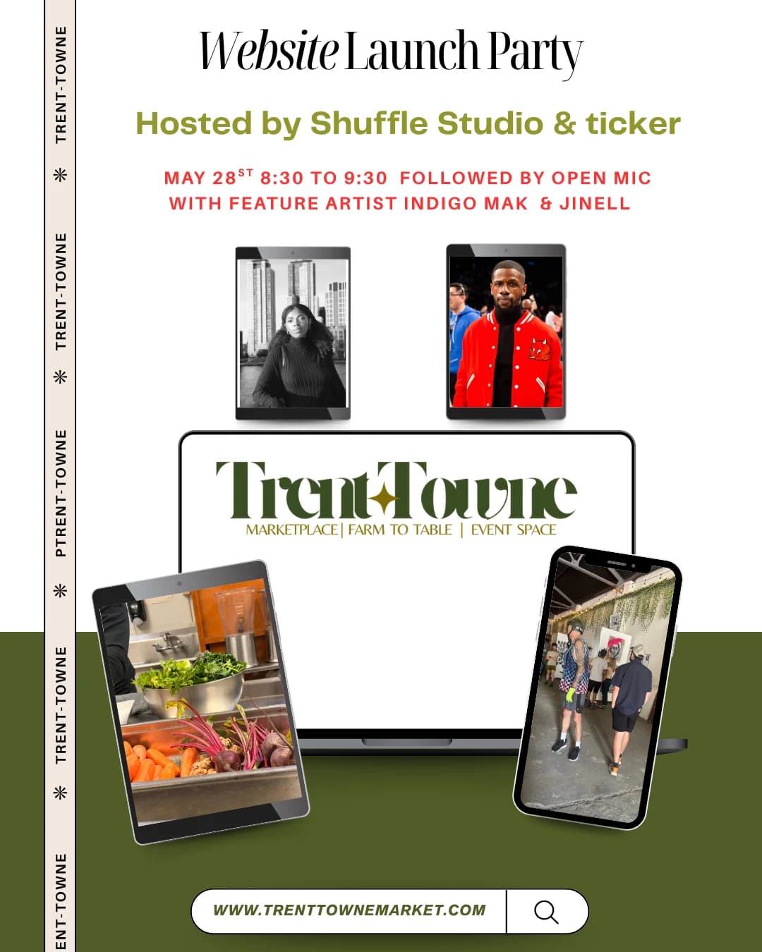 Website Launch Party & Open Mic 8:30pm to 11:30PM 